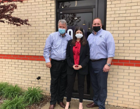 Congresswoman Stevens with employees at AME Companies