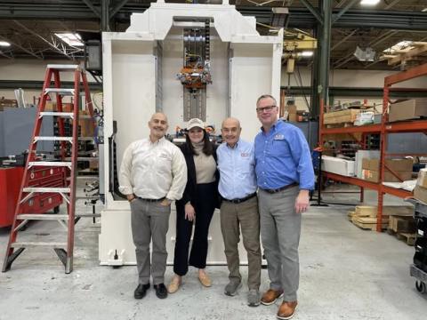 Rep. Stevens and the team at Broaching Machine Specialties in Novi stand together 