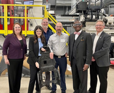 Congresswoman Stevens at the Composites Institute Scale-Up Research Facility