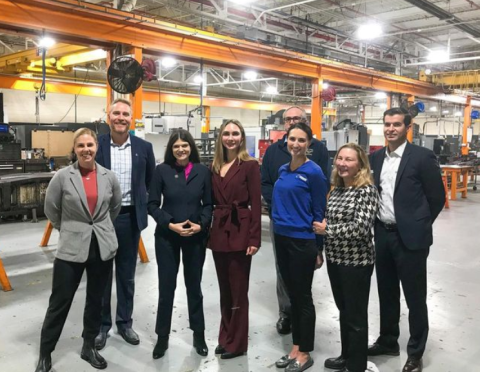 Congresswoman Stevens with employees