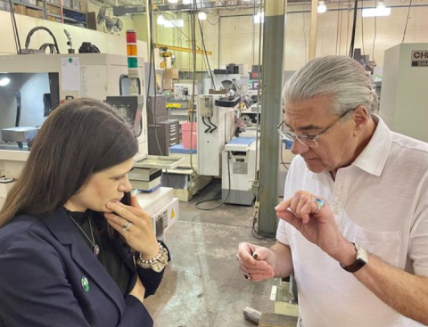 Congresswoman Stevens learning at Lonero Engineering