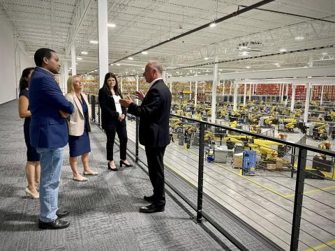 Rep. Stevens at FANUC with Rep. Neguse