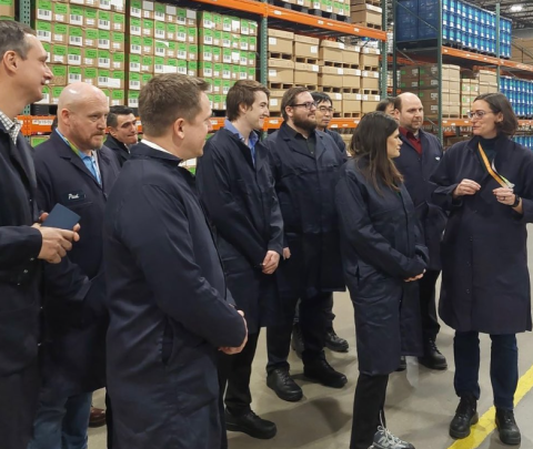 Congresswoman Stevens inside the Samsung SDI American plant