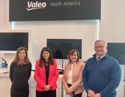 Congresswoman Stevens with representatives of Valeo
