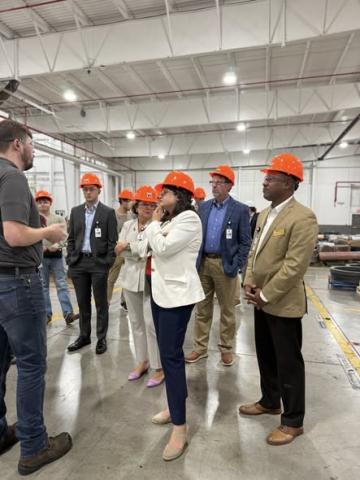 Rep. Stevens listens to experts speak at Weldaloy