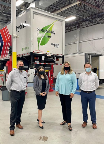 Congresswoman Stevens with workers from XL Fleet