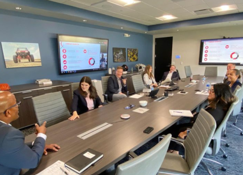 Congresswoman Stevens in a meeting with Pace Industries